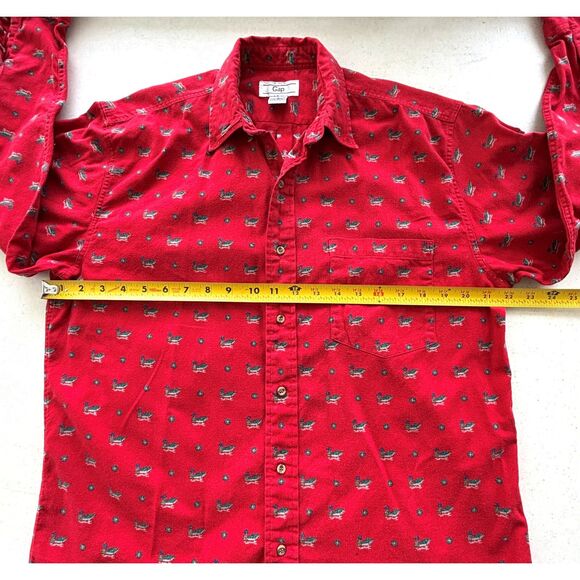 GAP Mens Shirt Medium Mallard Duck Button Up Vintage 80s Outdoor - Picture 4 of 6